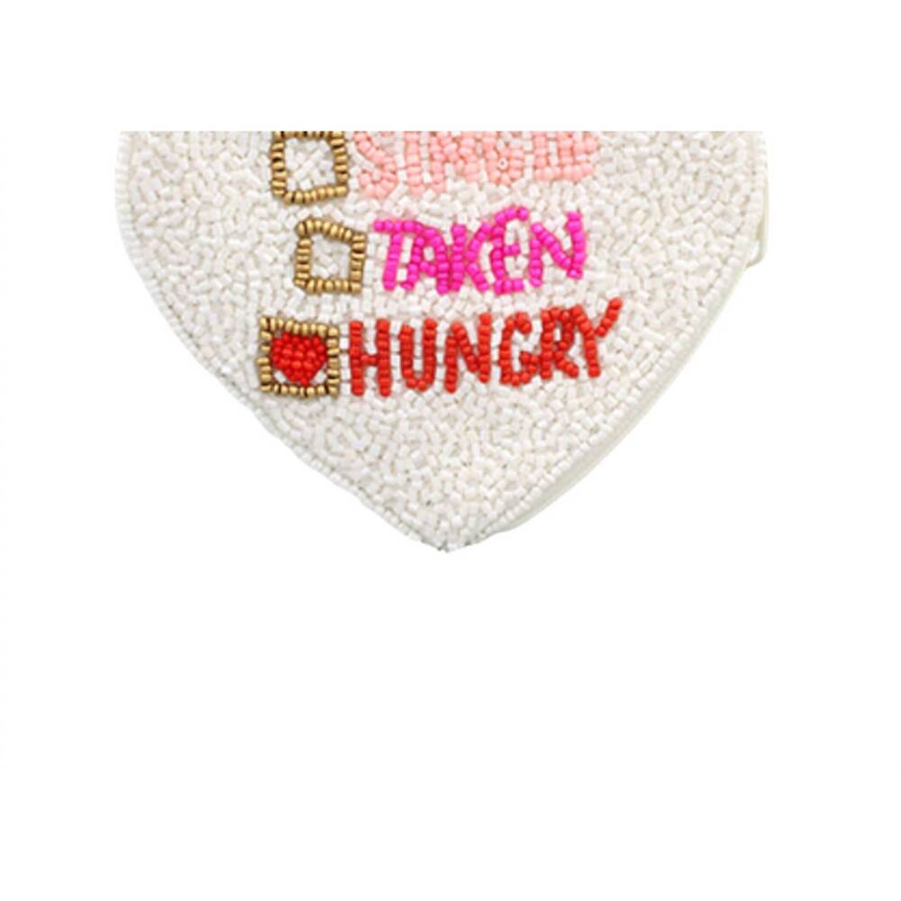 NEW GOLDEN STELLA single, taken, hungry coin pouch in white